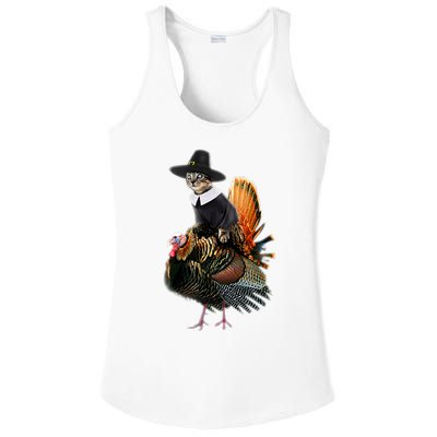 Thanksgiving Cat Pilgrim Costume Thanksgiving Turkey Gift Ladies PosiCharge Competitor Racerback Tank