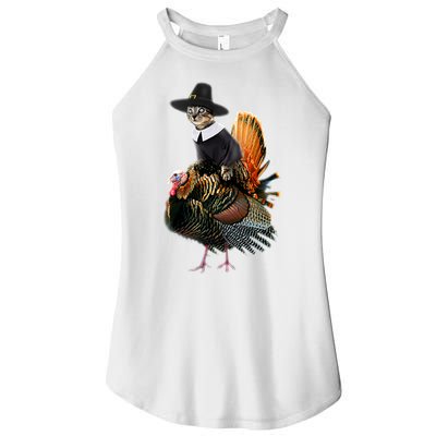 Thanksgiving Cat Pilgrim Costume Thanksgiving Turkey Gift Women’s Perfect Tri Rocker Tank