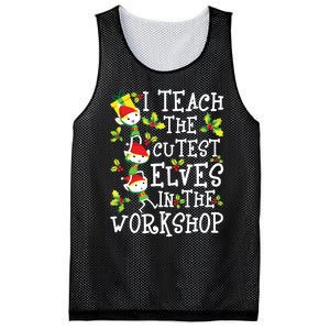 Teacher Christmas Presents I Teach The Cutest Elves Holiday Mesh Reversible Basketball Jersey Tank