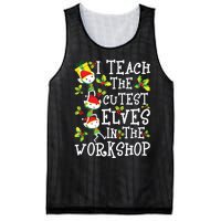 Teacher Christmas Presents I Teach The Cutest Elves Holiday Mesh Reversible Basketball Jersey Tank