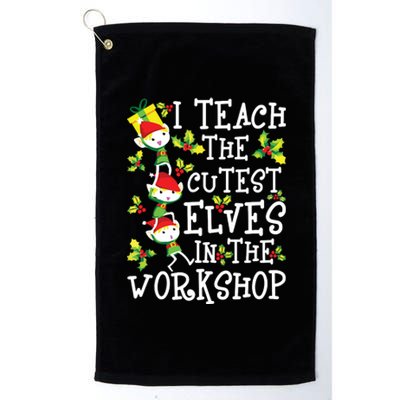 Teacher Christmas Presents I Teach The Cutest Elves Holiday Platinum Collection Golf Towel