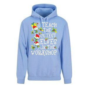 Teacher Christmas Presents I Teach The Cutest Elves Holiday Unisex Surf Hoodie