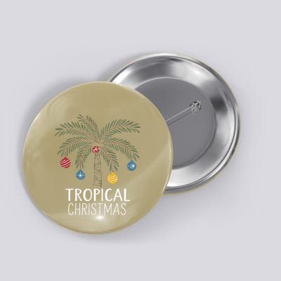 Tropical Christmas Palm Tree For Sunny Holiday Vibes Button