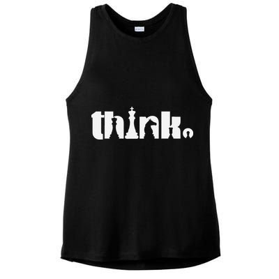 Think Chess Player Chess Game Ladies PosiCharge Tri-Blend Wicking Tank