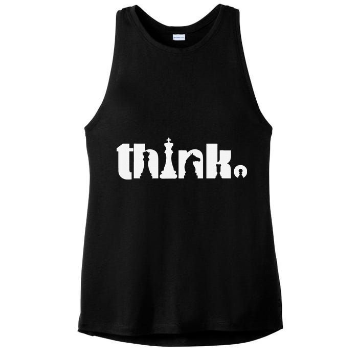 Think Chess Player Chess Game Ladies PosiCharge Tri-Blend Wicking Tank