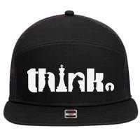 Think Chess Player Chess Game 7 Panel Mesh Trucker Snapback Hat
