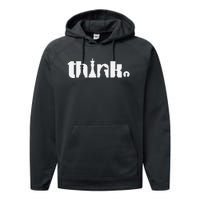 Think Chess Player Chess Game Performance Fleece Hoodie