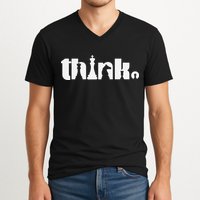 Think Chess Player Chess Game V-Neck T-Shirt