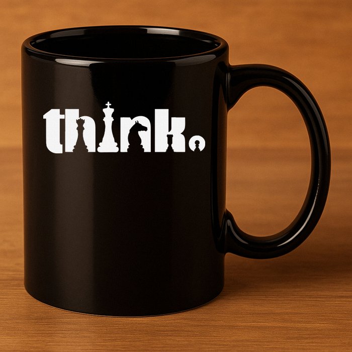 Think Chess Player Chess Game 11oz C Handle Ceramic Mug