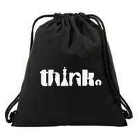 Think Chess Player Chess Game Drawstring Bag