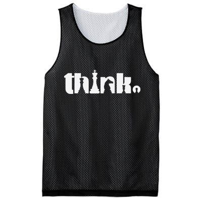 Think Chess Player Chess Game Mesh Reversible Basketball Jersey Tank