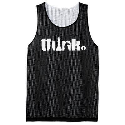 Think Chess Player Chess Game Mesh Reversible Basketball Jersey Tank