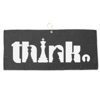 Think Chess Player Chess Game Large Microfiber Waffle Golf Towel