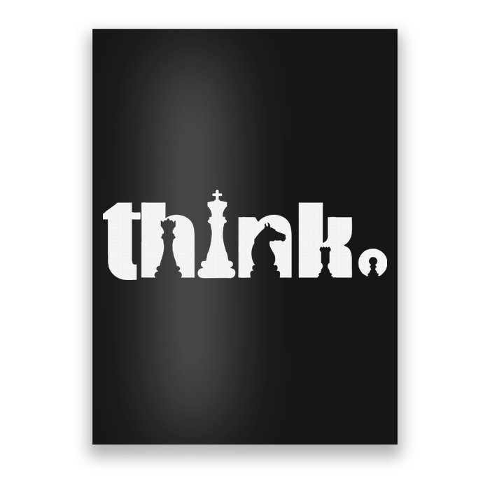 Think Chess Player Chess Game Poster