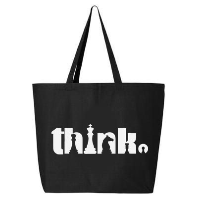 Think Chess Player Chess Game 25L Jumbo Tote