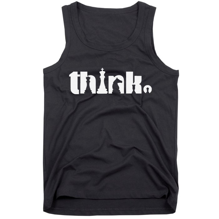 Think Chess Player Chess Game Tank Top