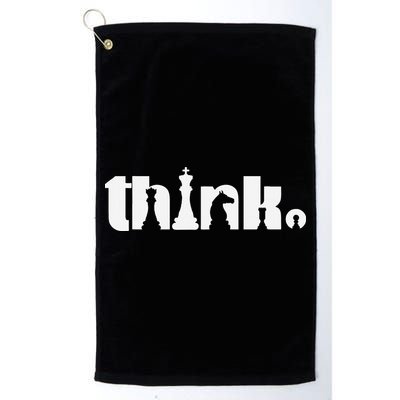 Think Chess Player Chess Game Golf Towel