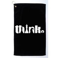 Think Chess Player Chess Game Golf Towel