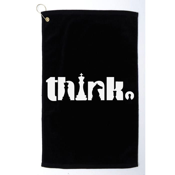 Think Chess Player Chess Game Golf Towel