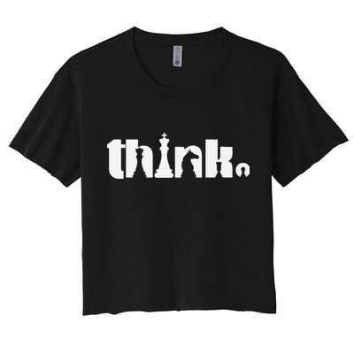 Think Chess Player Chess Game Crop Top