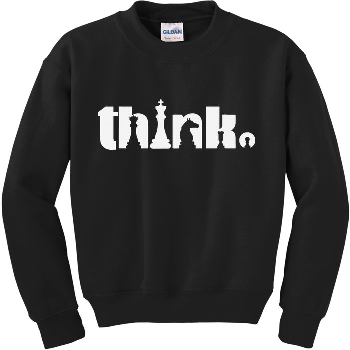 Think Chess Player Chess Game Kids Sweatshirt