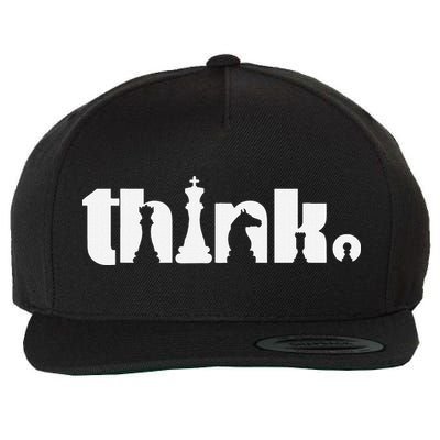 Think Chess Player Chess Game Wool Snapback Cap
