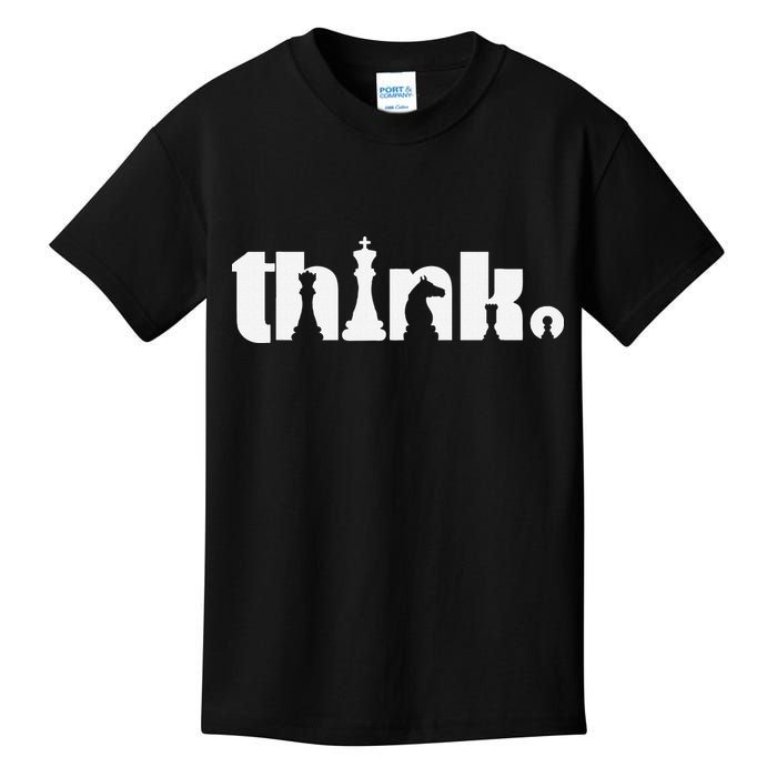 Think Chess Player Chess Game Kids T-Shirt