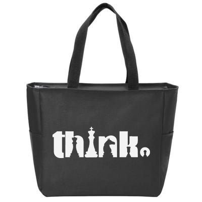 Think Chess Player Chess Game Zip Tote Bag