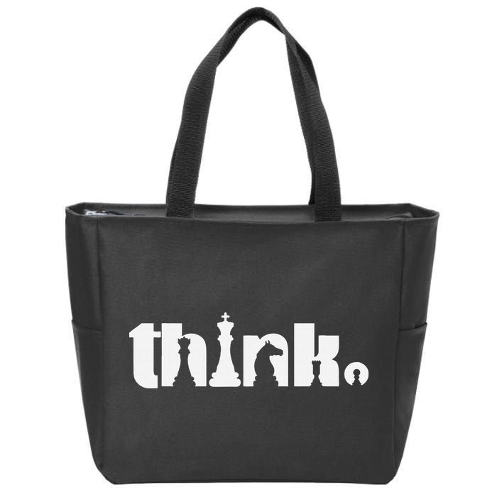 Think Chess Player Chess Game Zip Tote Bag