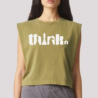 Think Chess Player Chess Game Garment-Dyed Women's Muscle Tee