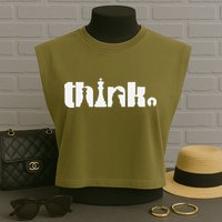 Think Chess Player Chess Game Garment-Dyed Women's Muscle Tee