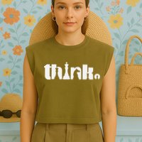 Think Chess Player Chess Game Garment-Dyed Women's Muscle Tee