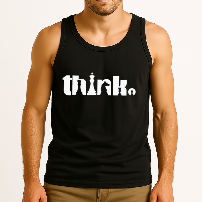 Think Chess Player Chess Game Tank Top