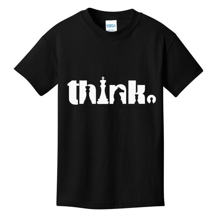 Think Chess Player Chess Game Kids T-Shirt