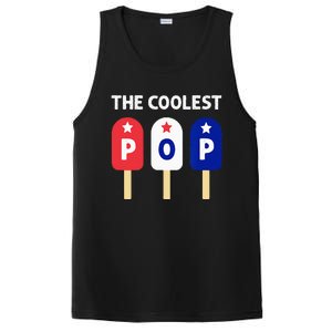 The Coolest Pop Patriotic Red White Blue Popsicle Dad PosiCharge Competitor Tank