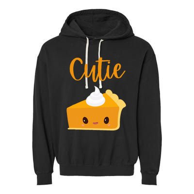 Thanksgiving Cutie Pie Pumpkin Pie Garment-Dyed Fleece Hoodie