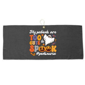 Too Cute Peds Nurse Spooky Pediatric Nurse Halloween Gift Large Microfiber Waffle Golf Towel