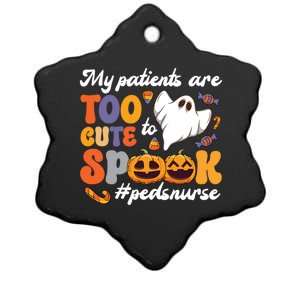 Too Cute Peds Nurse Spooky Pediatric Nurse Halloween Gift Ceramic Star Ornament