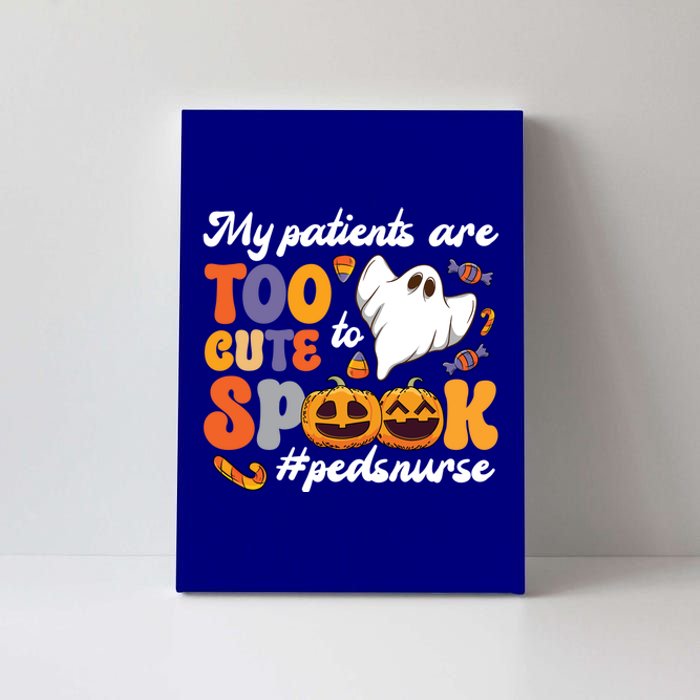 Too Cute Peds Nurse Spooky Pediatric Nurse Halloween Gift Canvas