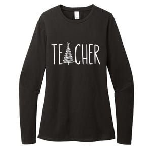 Teacher Christmas Pajamas Womens CVC Long Sleeve Shirt