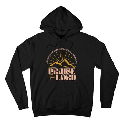 Trendy Christian Praise The Lord Bible Verse Design Hoodie