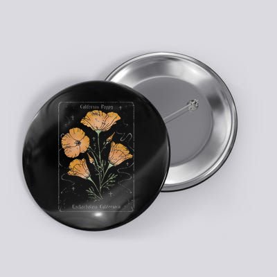 Trendy California Poppy Tarot Button