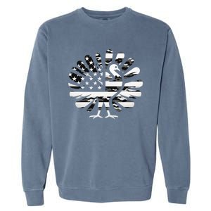 Turkey Camouflage Patriotic Thanksgiving Fans Turkey Day Meaningful Gift Garment-Dyed Sweatshirt