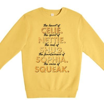 Celie Nettie Shug Sophia Squeak Premium Crewneck Sweatshirt