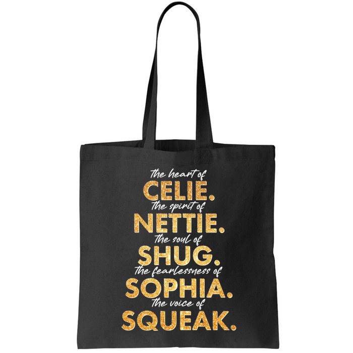 Celie Nettie Shug Sophia Squeak Bag