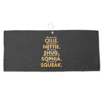 Celie Nettie Shug Sophia Squeak Large Microfiber Waffle Golf Towel