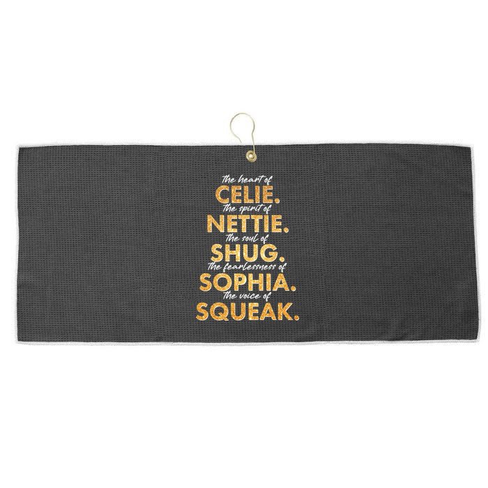 Celie Nettie Shug Sophia Squeak Large Microfiber Waffle Golf Towel