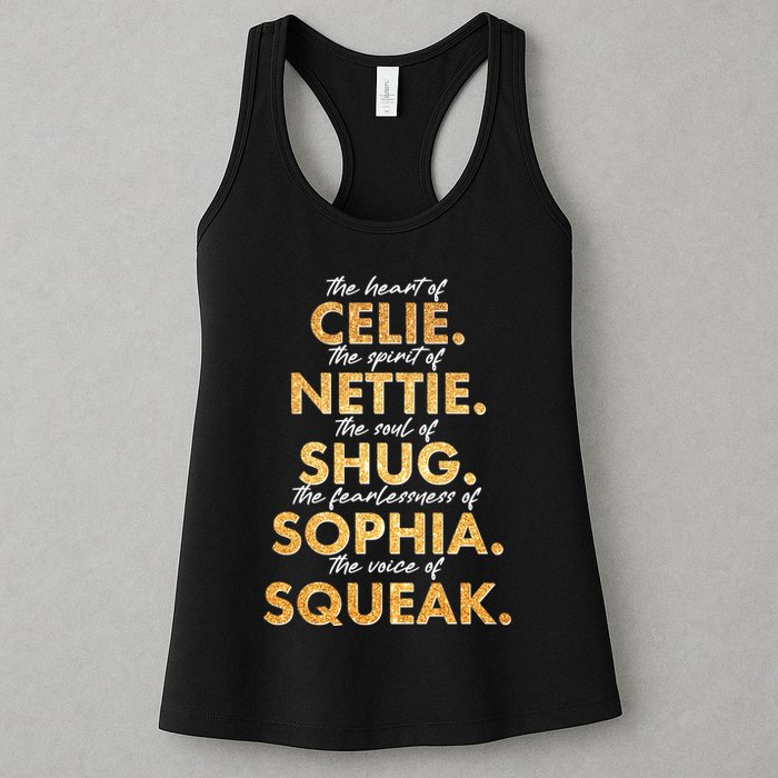 Celie Nettie Shug Sophia Squeak Womens Tank Top