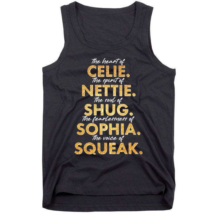 Celie Nettie Shug Sophia Squeak Tank Top