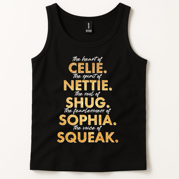 Celie Nettie Shug Sophia Squeak Tank Top